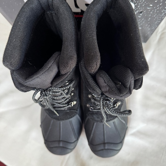 Mens Totes Briggs Black Waterproof Snow Boots, Size 9 w/ original box - Picture 5 of 11